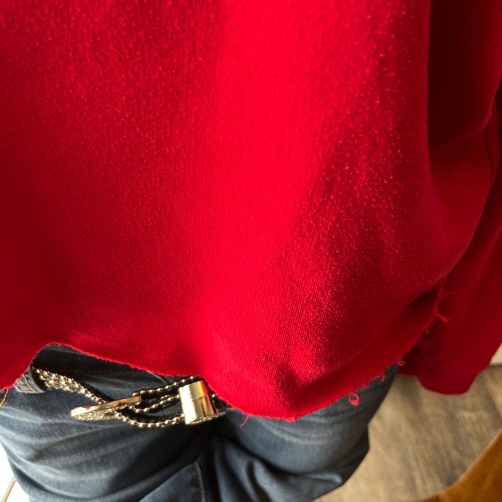 Victoria’s Secret PINK bright red cropped hoodie - Picture 7 of 9